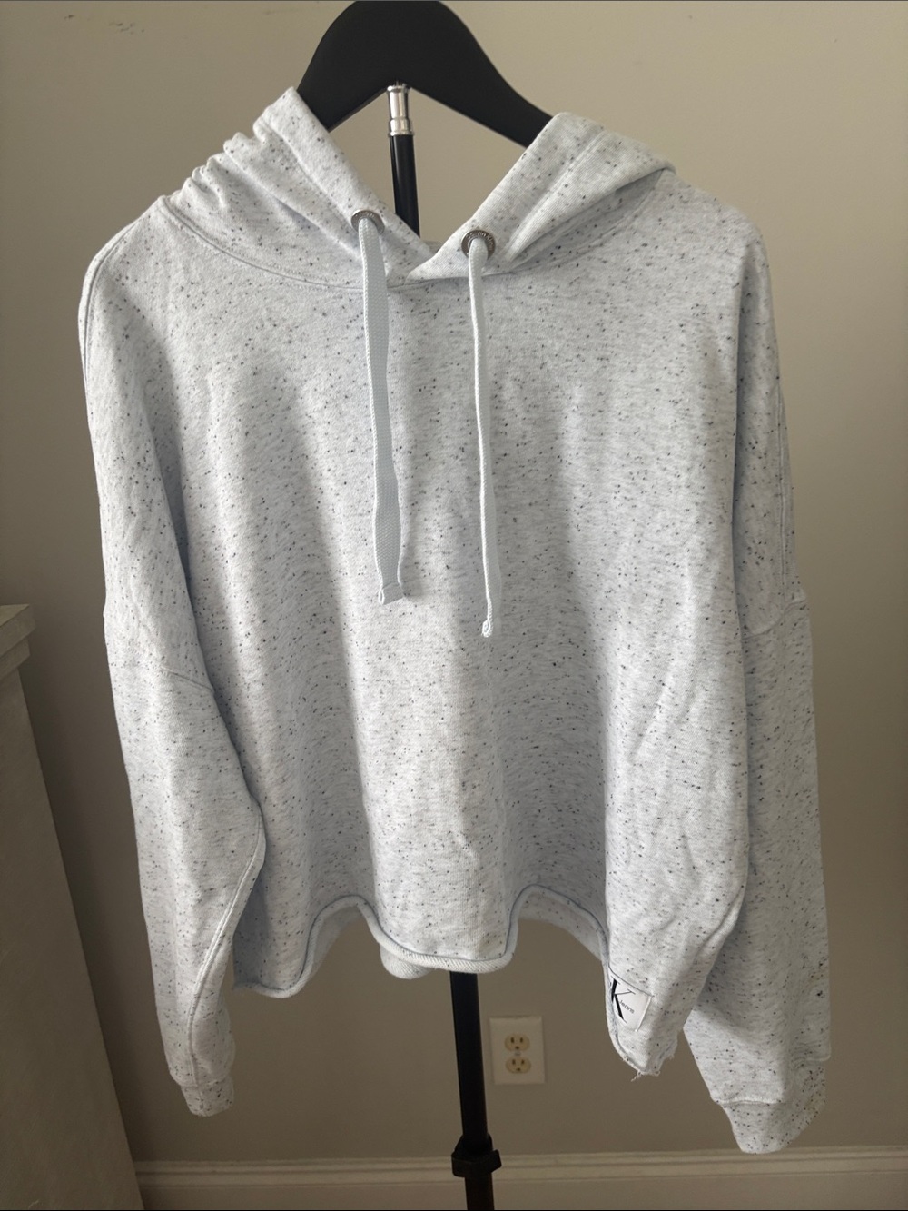 Calvin Klein Jeans Light Gray Speckled Hoodie